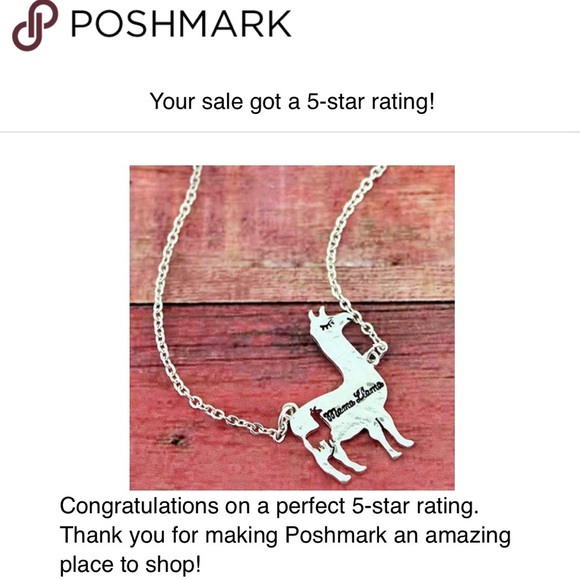 Silver Toned Necklace Mama Llama Hammered - Picture 2 of 4